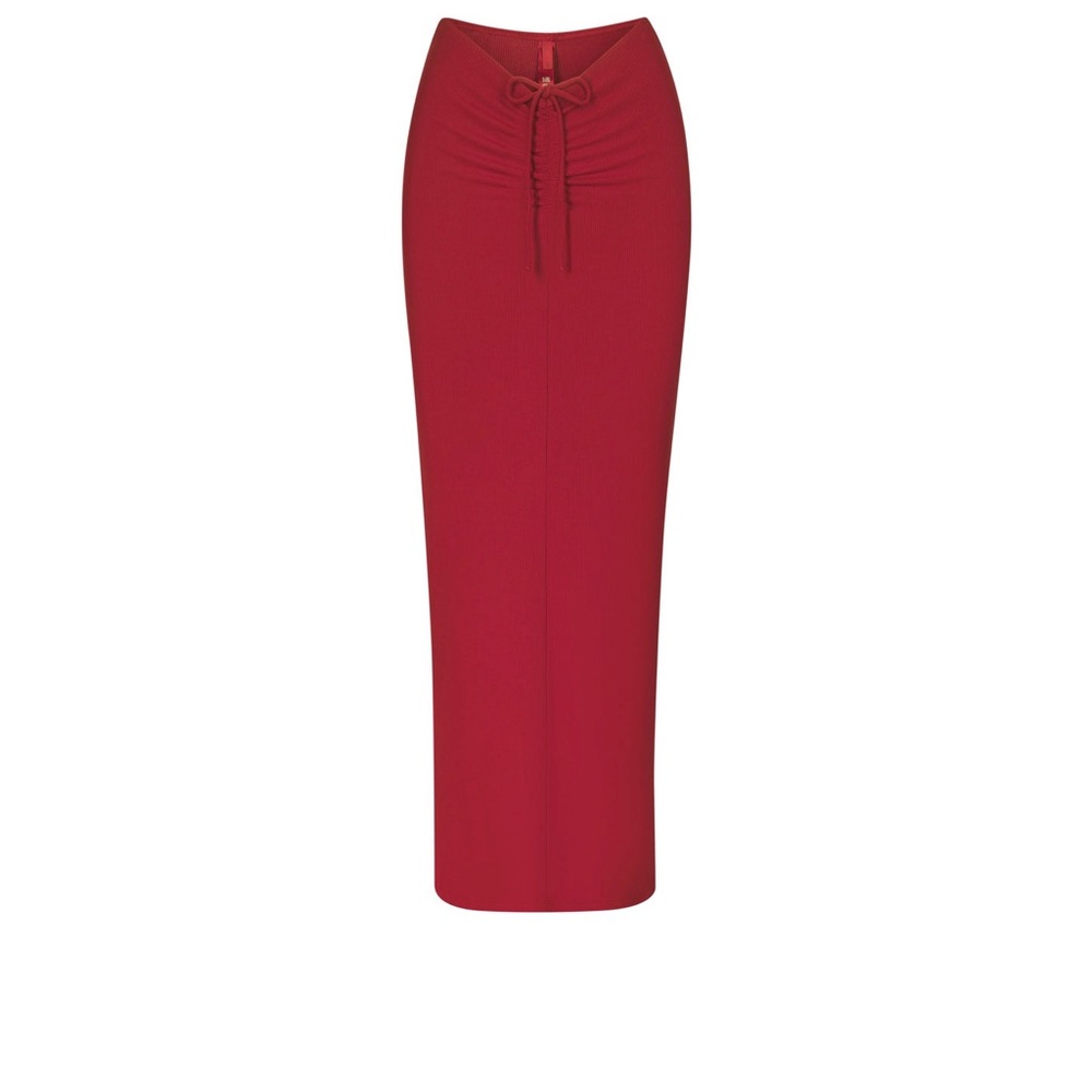 SKIMS Soft Lounge Ruched Long Skirt - Brick